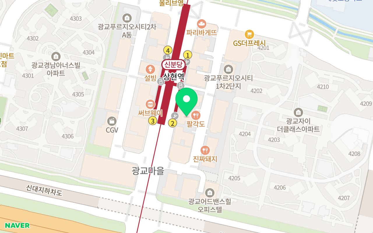 차오름한의원 광교점 위치 지도 미리보기